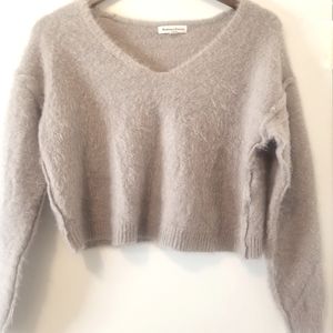 Newbury Kustom Gray Fuzzy Sweater